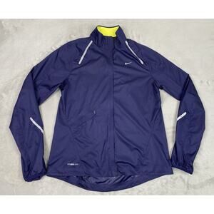 Nike Storm-Fit Women's Medium Running Windbreaker Jacket Blue/Volt Reflective